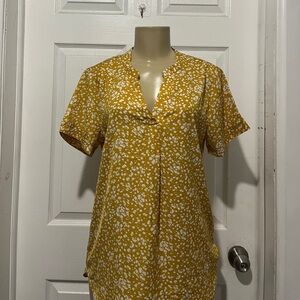 Yellow Floral Blouse